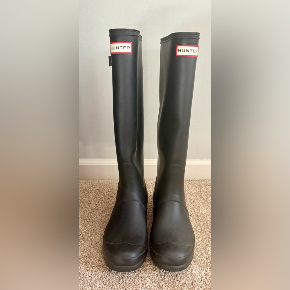 Hunter Black Tall Boots
